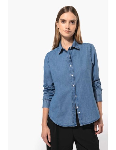 KAR-K509-LADIES’ DENIM SHIRT